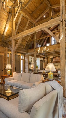 antique timbers used in great room
